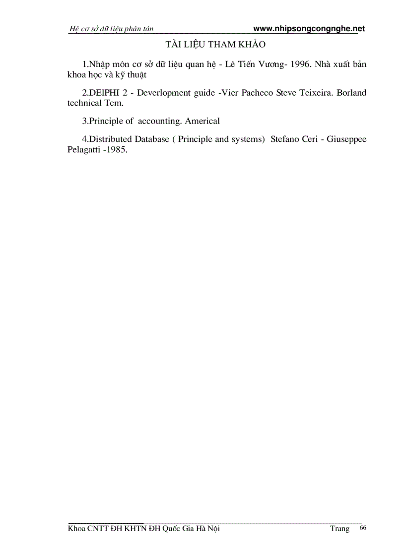 image for page Cơ Sở Dữ Liệu Phân Tán