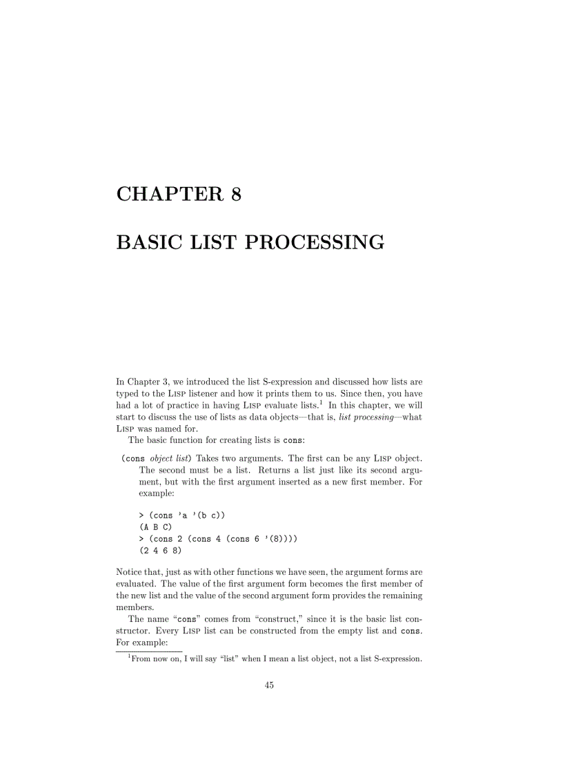 image for page Common Lisp An Interactive Approach Principles of Computer Science Series