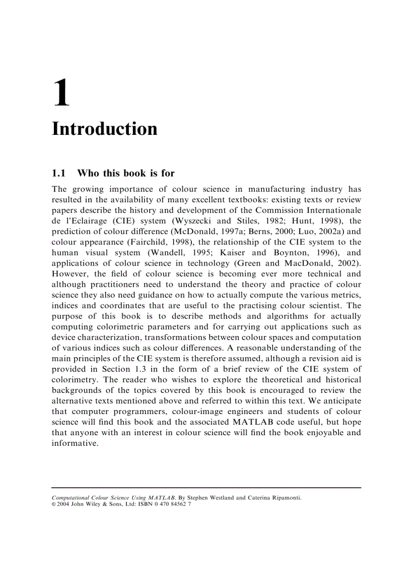 image for page Computational Colour Science using MATLAB