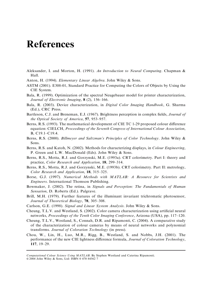 image for page Computational Colour Science using MATLAB