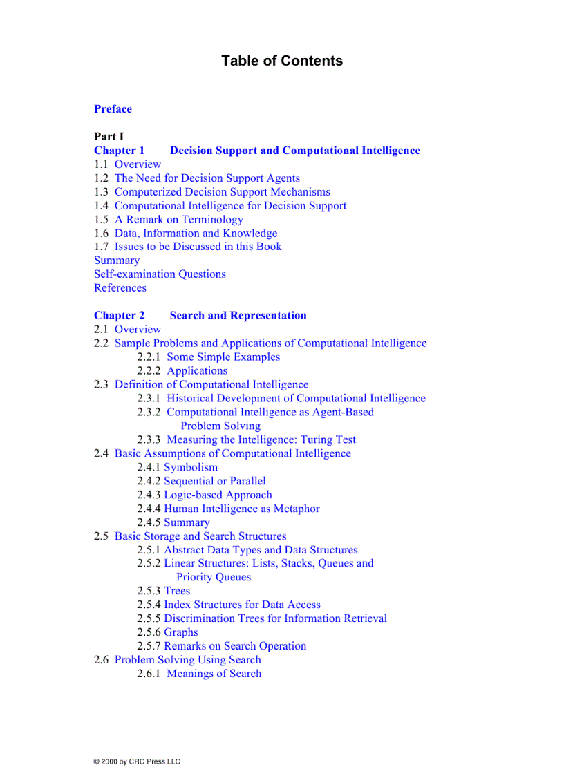 image for page Computational Intelligence For Decision Support