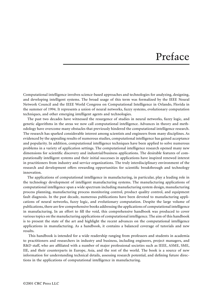 image for page Computational Intelligence in Manufacturing Handbook Jun Wang