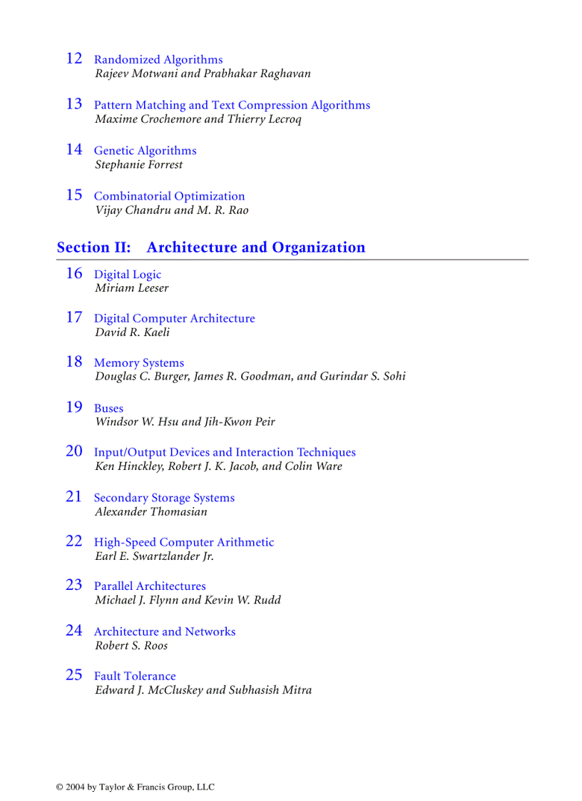 image for page Computer Science Handbook Second Edition