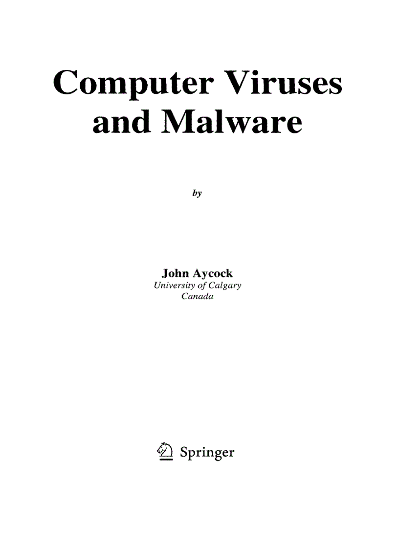 image for page Computer Viruses And Malware