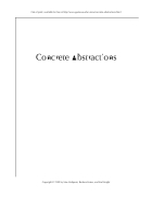 Concrete Abstractions An Introduction to Computer Science Using Scheme