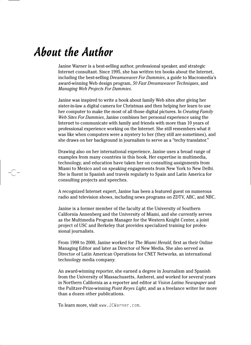 image for page Creating Family Web Sites For Dummies