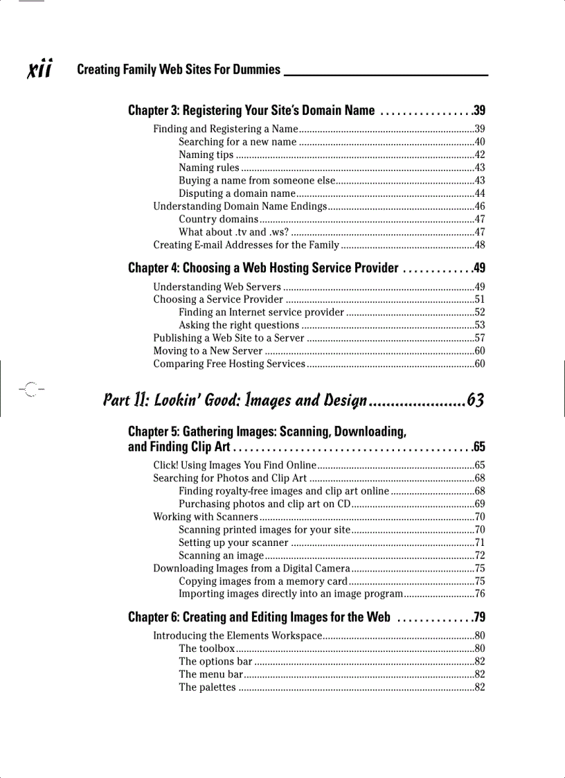 image for page Creating Family Web Sites For Dummies