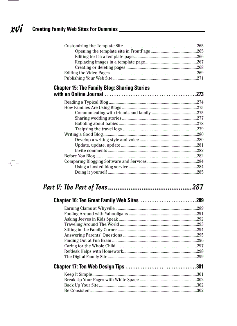 image for page Creating Family Web Sites For Dummies