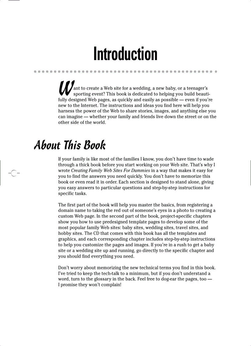 image for page Creating Family Web Sites For Dummies