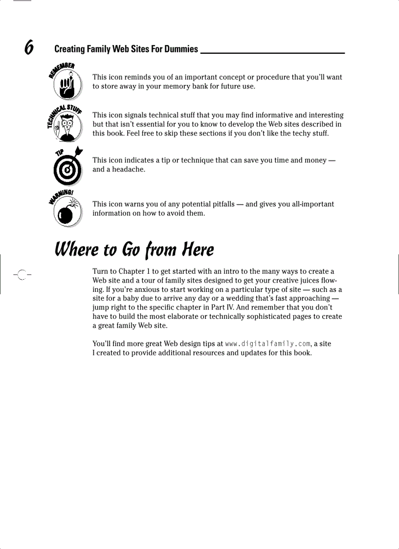 image for page Creating Family Web Sites For Dummies