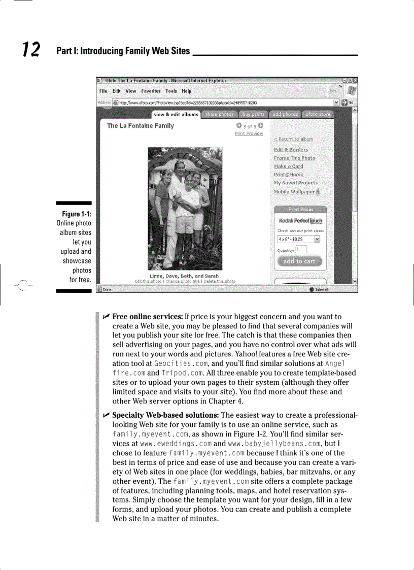 image for page Creating Family Web Sites For Dummies