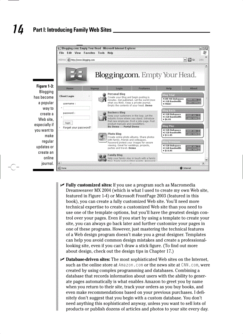 image for page Creating Family Web Sites For Dummies