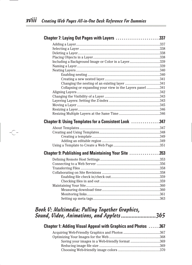 image for page Creating Web Pages All in One Desk Reference For Dummies