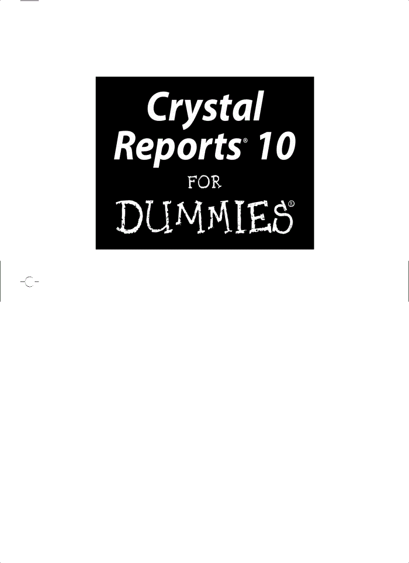 image for page Crystal Reports 10 For Dummies