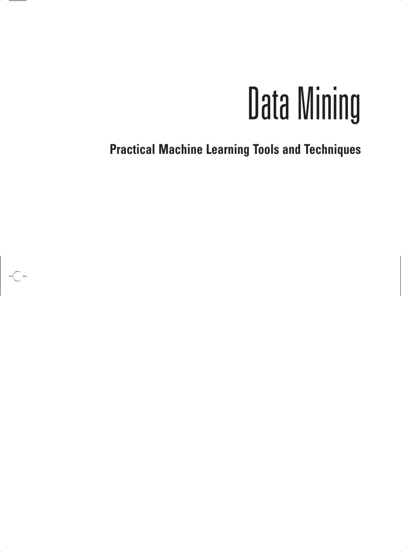 image for page Data Mining Practical Machine Learning Tools and Techniques Second Edition