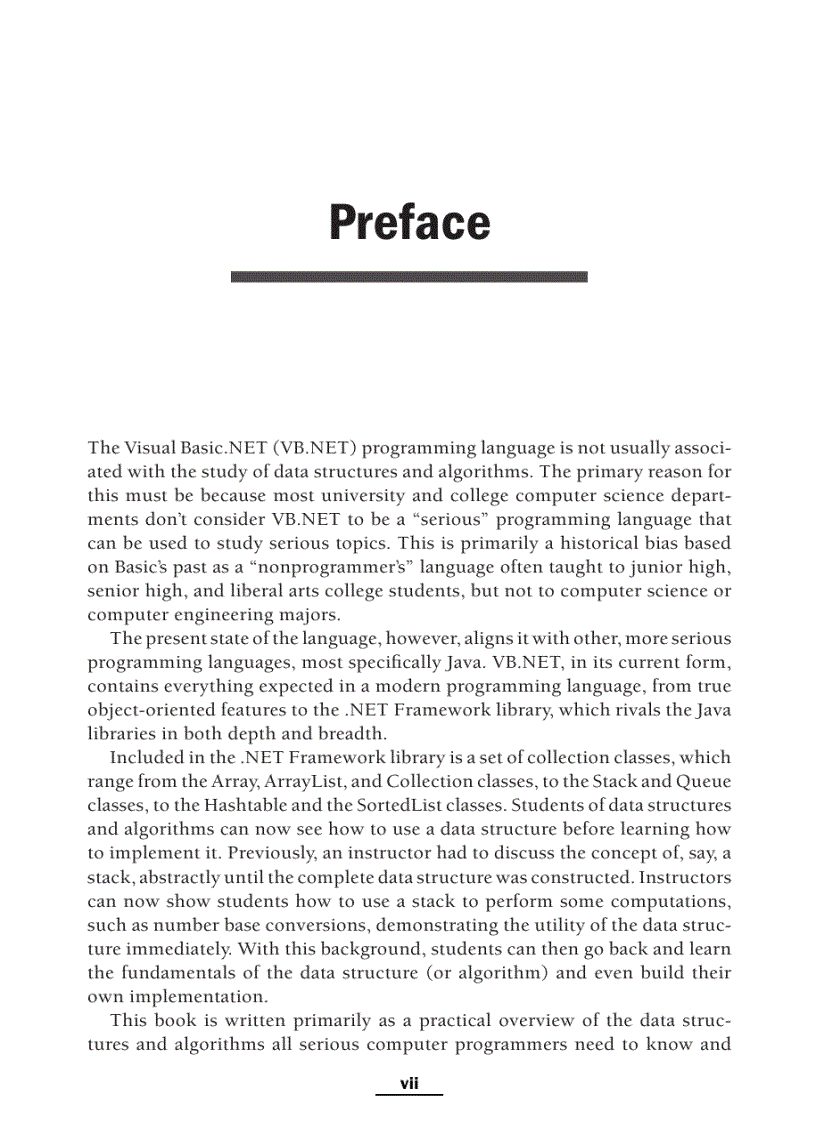 image for page Data Structures and Algorithms Using Visual Basic NET