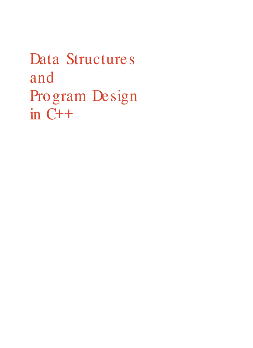 image for page Data Structures and Program Design in C