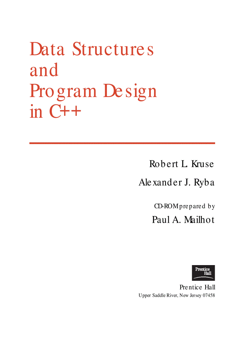 image for page Data Structures and Program Design in C