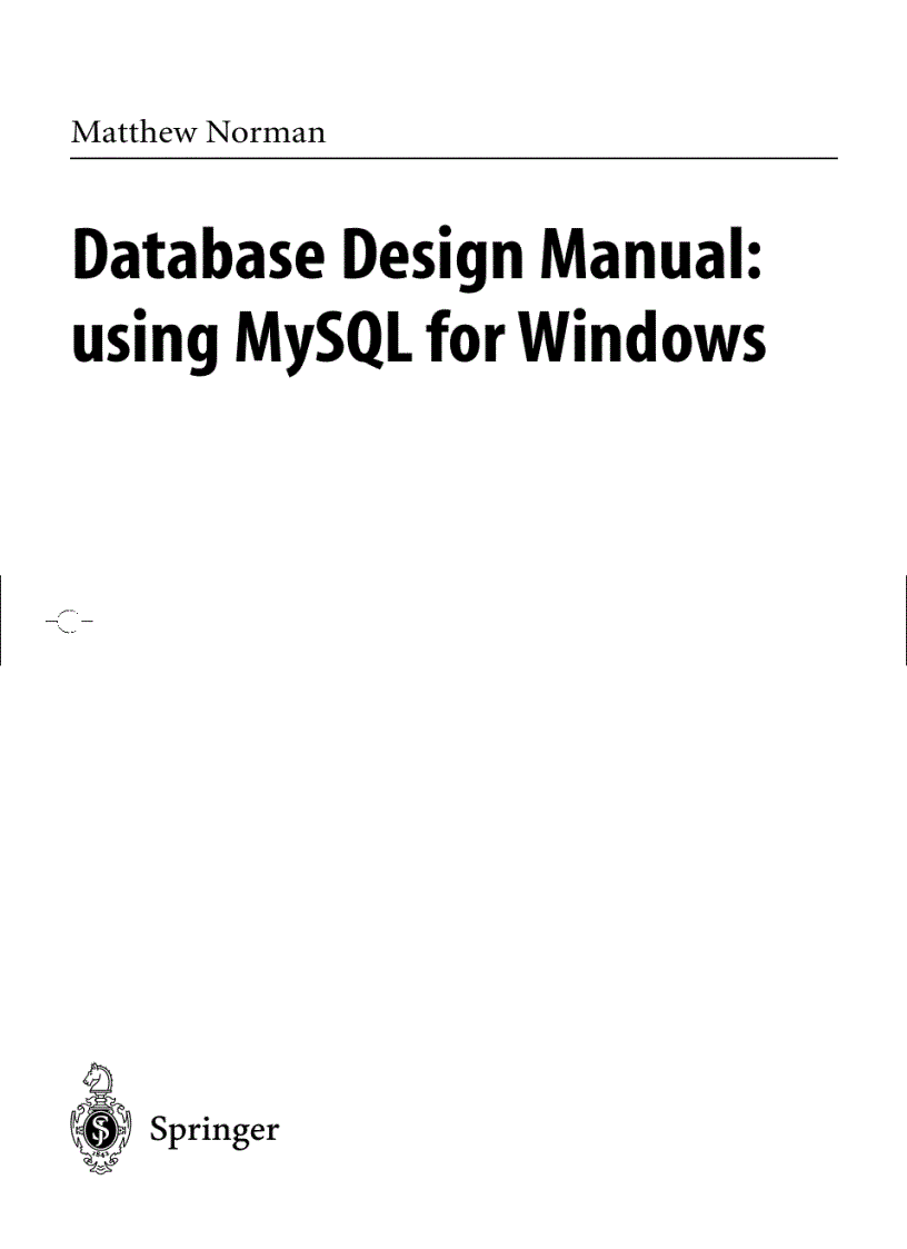 image for page Database Design Manual using MySQL for Windows