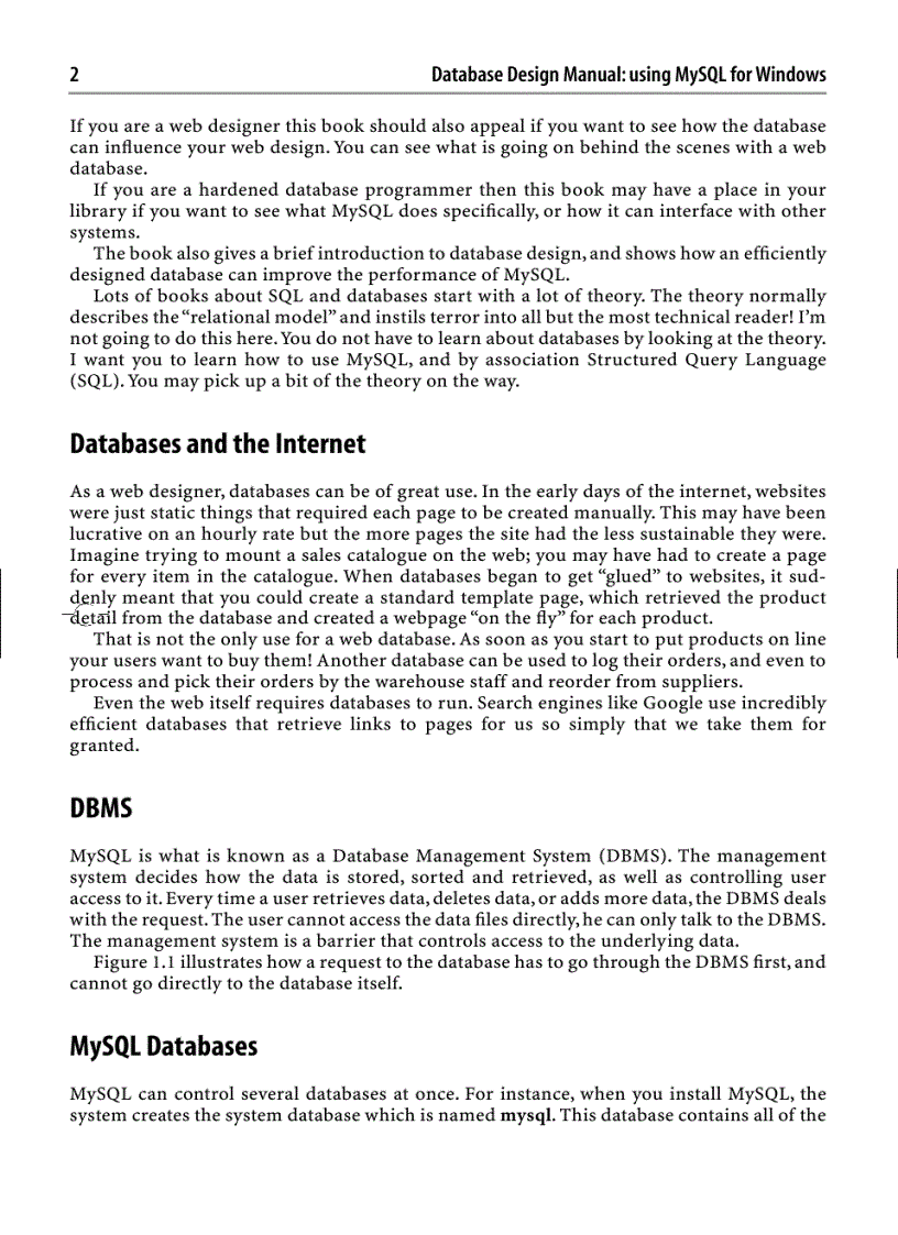 image for page Database Design Manual using MySQL for Windows
