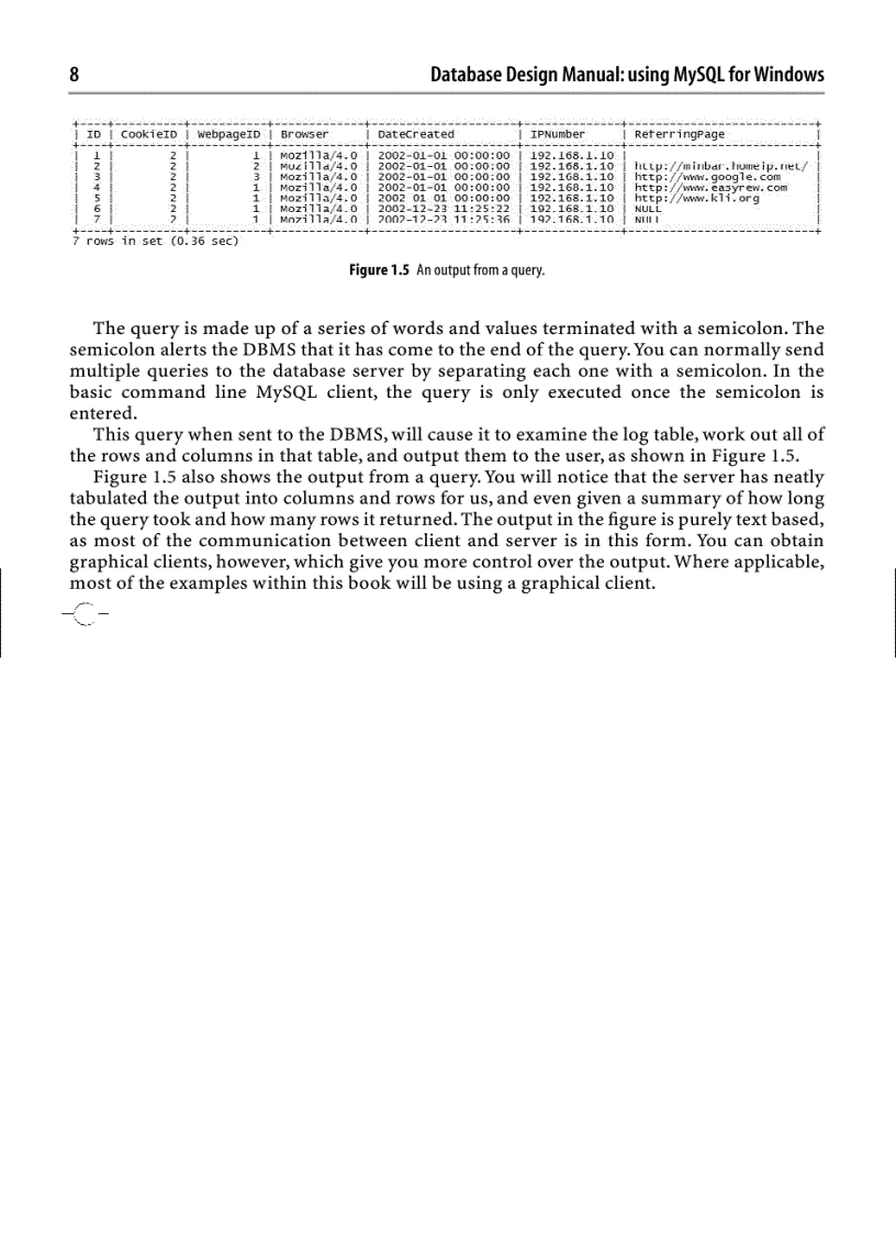 image for page Database Design Manual using MySQL for Windows
