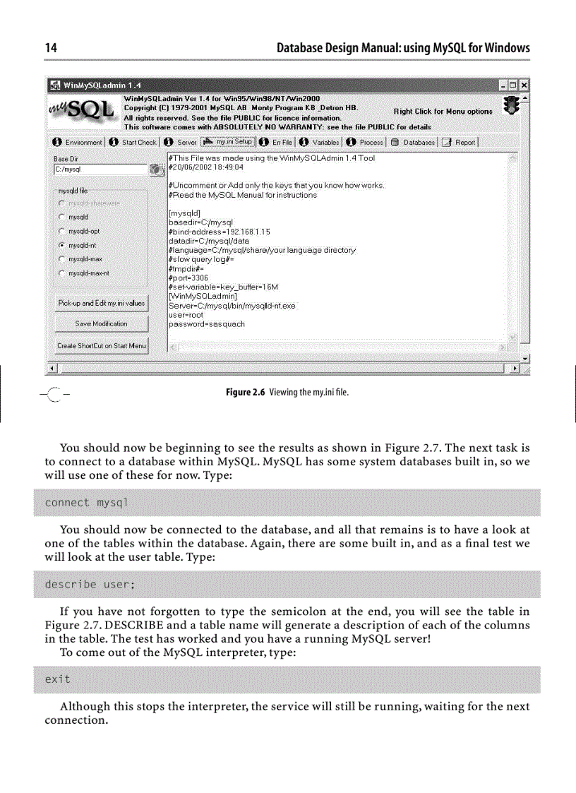 image for page Database Design Manual using MySQL for Windows