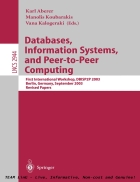 Databases Information Systems and Peer to Peer Computing Second International Workshop