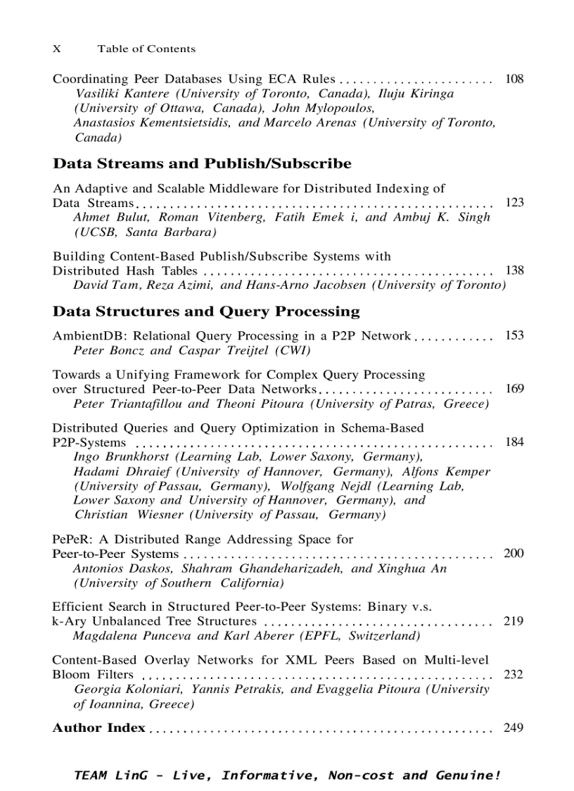 image for page Databases Information Systems and Peer to Peer Computing Second International Workshop
