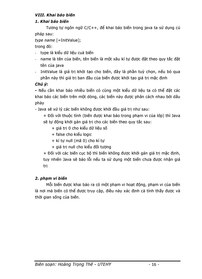 image for page Đề Cương Bài Giảng JAVA Cơ Sở