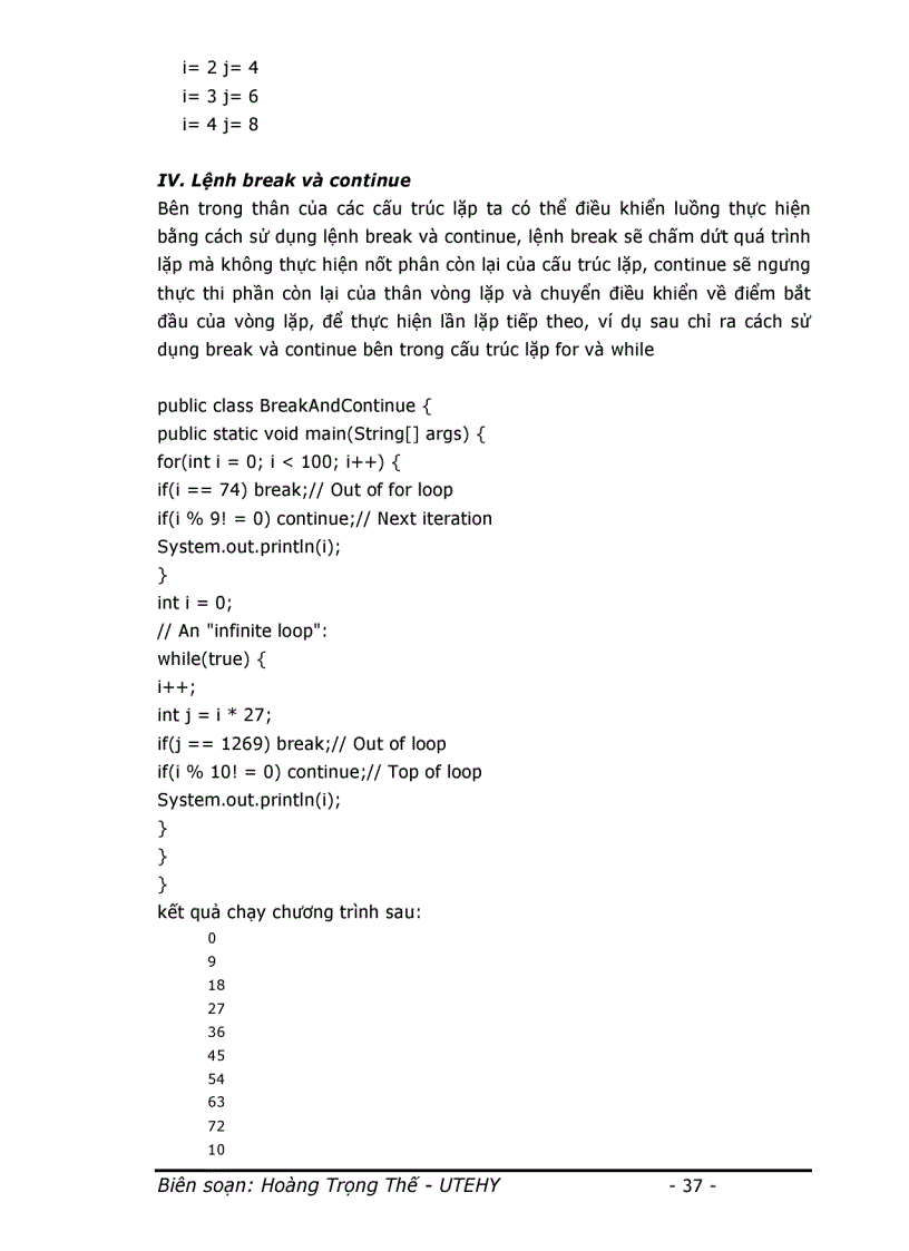 image for page Đề Cương Bài Giảng JAVA Cơ Sở