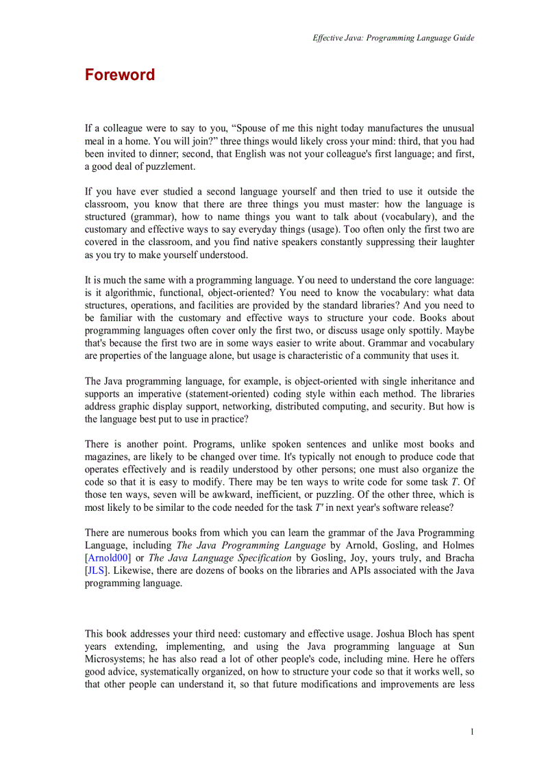 image for page Effective Java Programming Language Guide