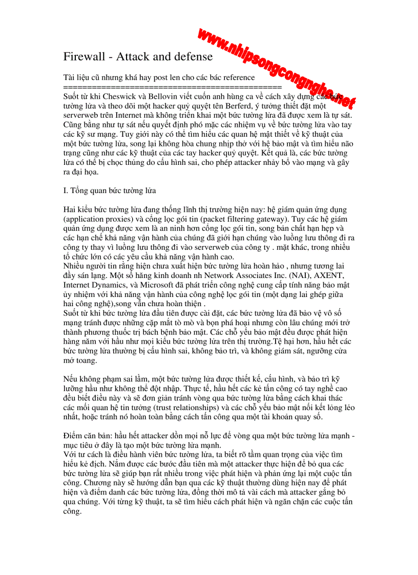 image for page Firewall Attack and defense
