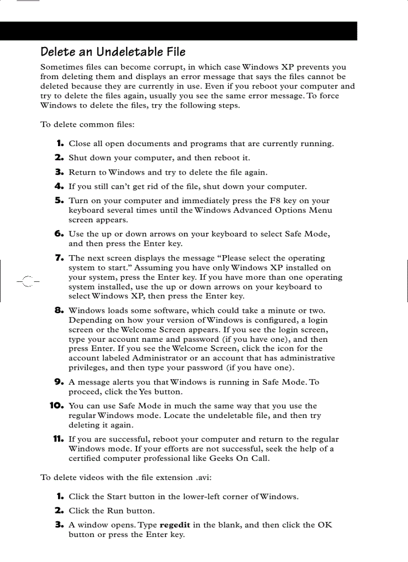 image for page Geeks On Call Windows XP 5 Minute Fixes Geeks on Call