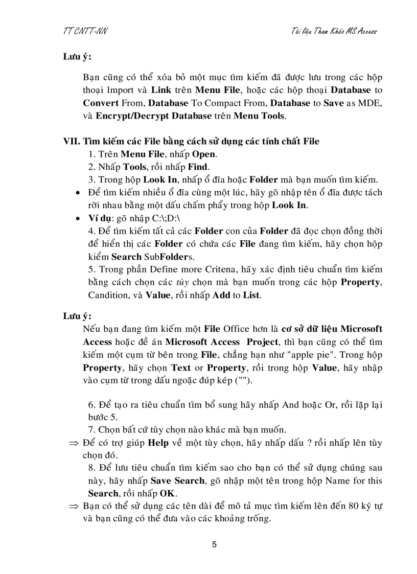 image for page Giáo Trình Access Vni