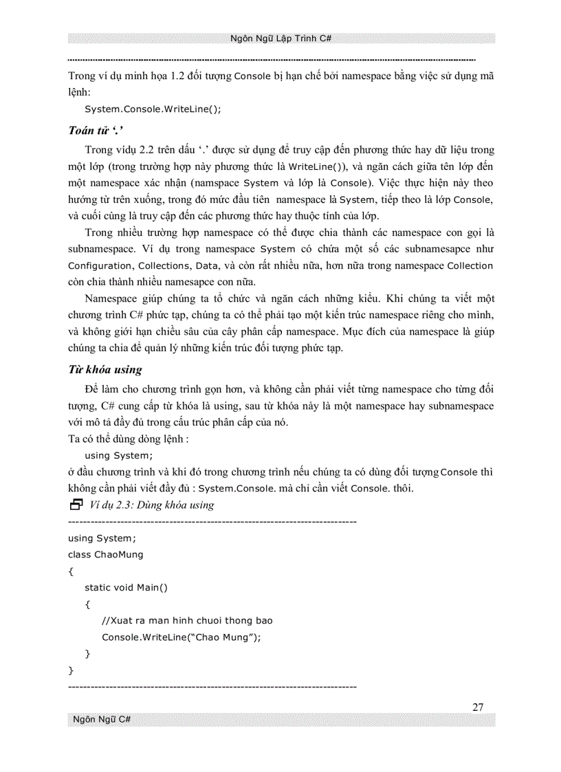 image for page Giáo trình C Sharp