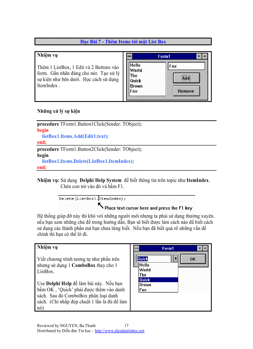 image for page Giáo Trình Hướng Dẫn Lập Trình Delphi