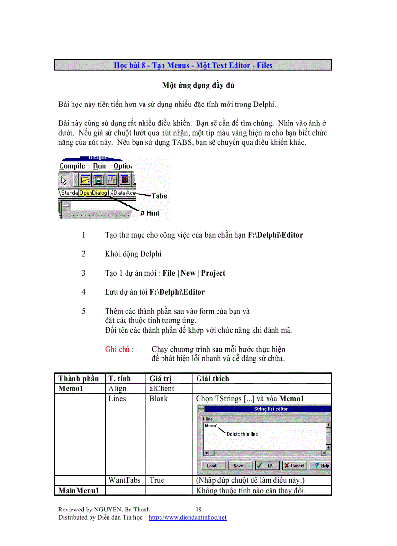 image for page Giáo Trình Hướng Dẫn Lập Trình Delphi