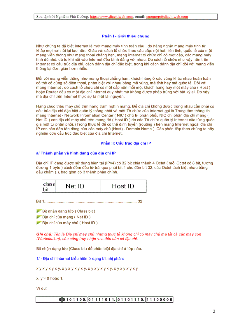image for page Giáo Trình IP Address