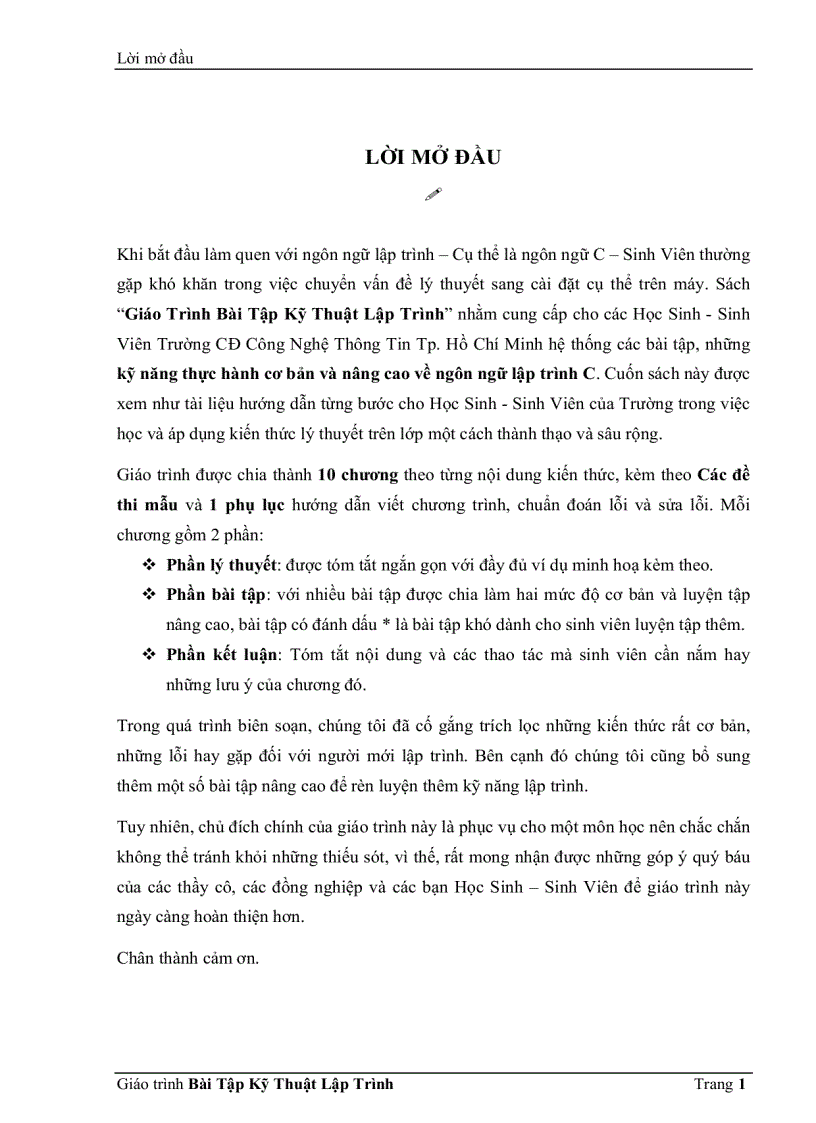 image for page Giáo Trình Kỹ Thuật Lập Trình C