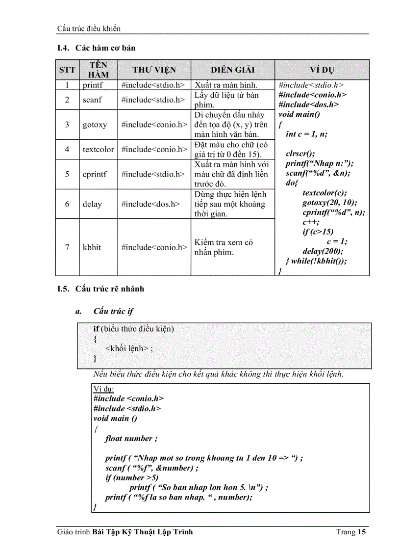 image for page Giáo Trình Kỹ Thuật Lập Trình C