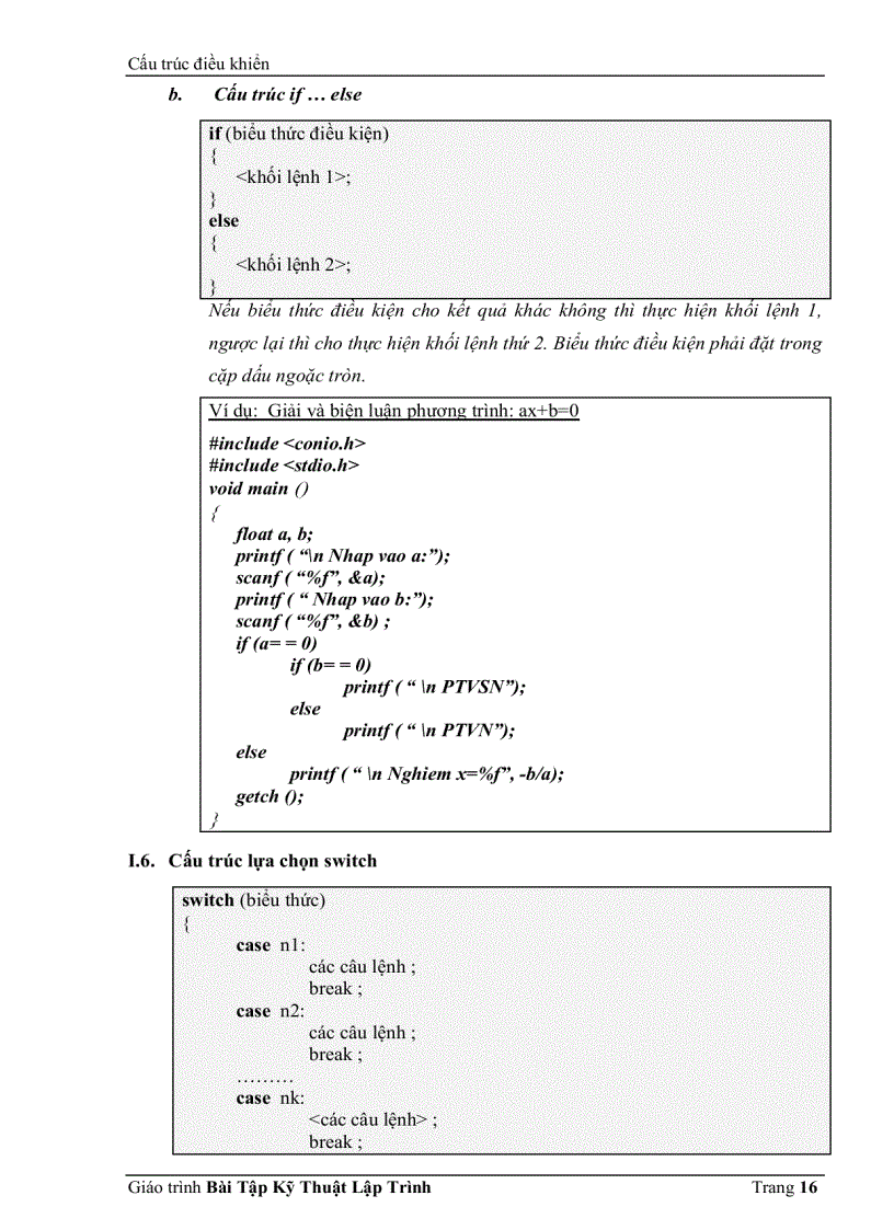 image for page Giáo Trình Kỹ Thuật Lập Trình C