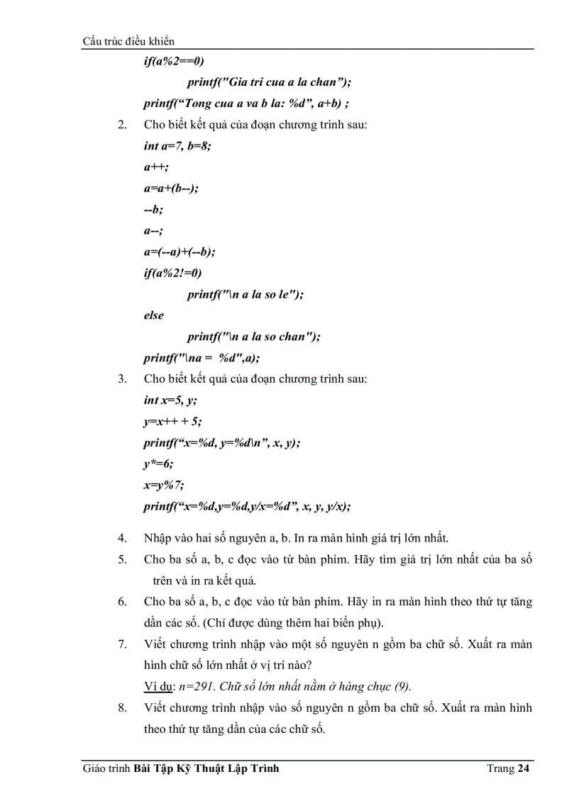 image for page Giáo Trình Kỹ Thuật Lập Trình C