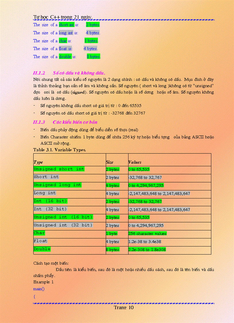 image for page Giáo Trình Lập Trình C Trong 21 Ngày