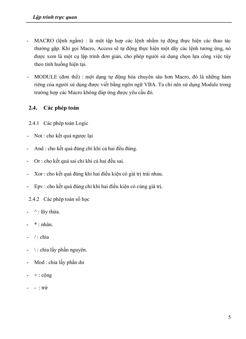 image for page Giáo Trình Lập Trình Trực Quan