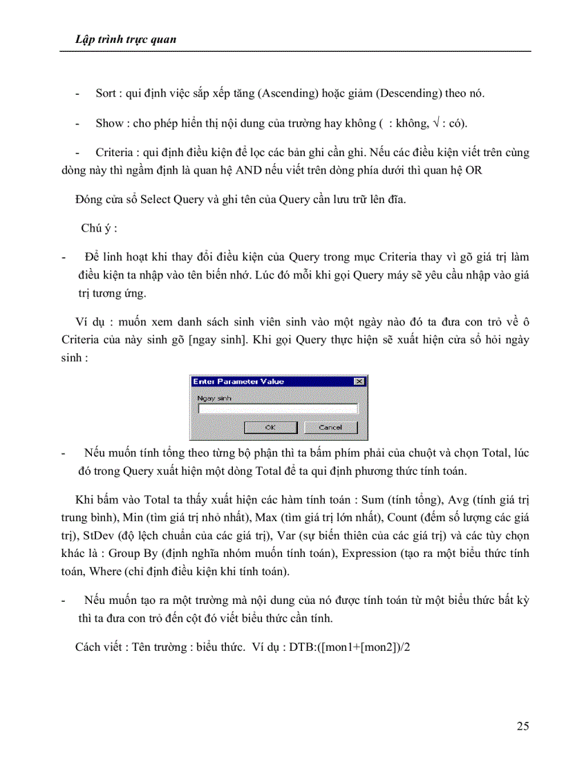 image for page Giáo Trình Lập Trình Trực Quan