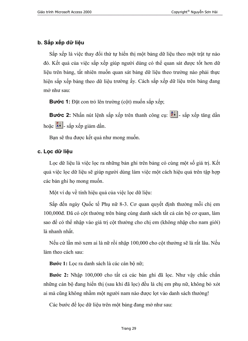 image for page Giáo Trình MS Access 2000