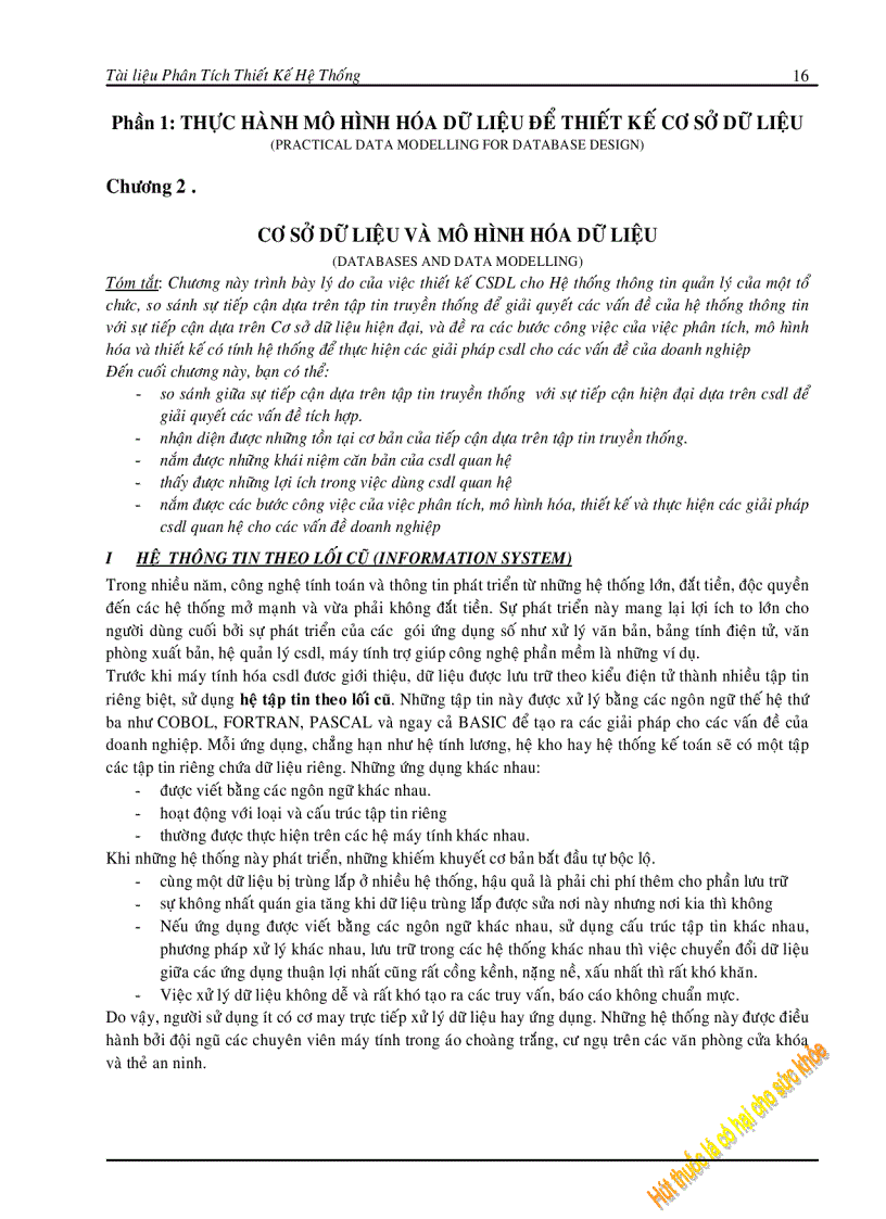 image for page Giáo Trình Phân Tích Và Thiết Kế Hệ Thông PDF