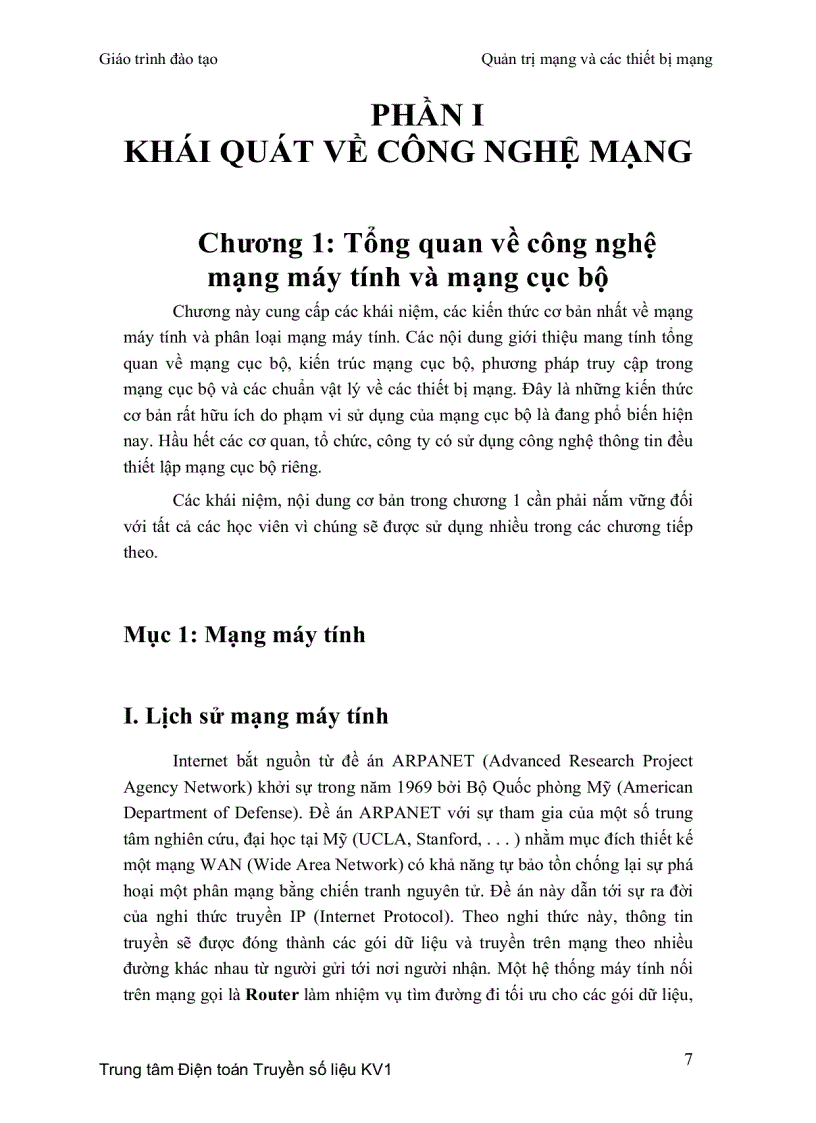 image for page Giáo Trình Quản Trị Mạng