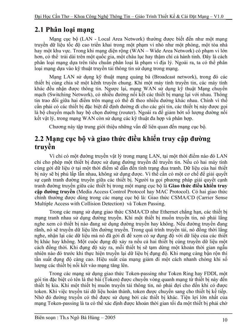 image for page Giáo trình thiết kế cài đặt mạng V1 0