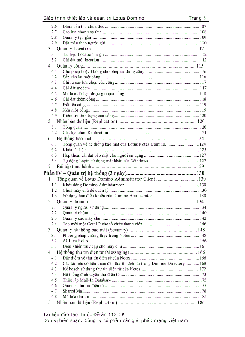 image for page Giáo trình thiết lập và quản trị Lotus Domino
